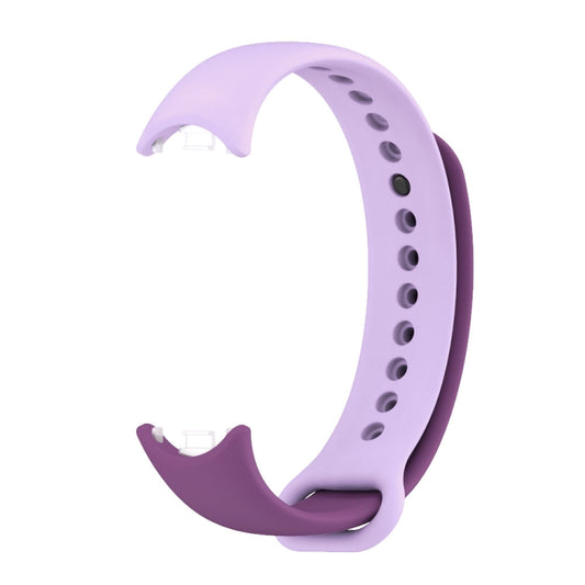 For Xiaomi Mi Band 8 Mijobs Dual Color Silicone Watch Band(Purple+Taro Purple) by MIJOBS
