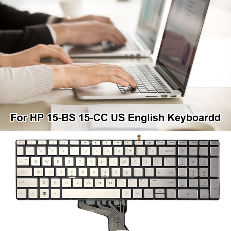 For HP 15-BS / 15-CC US Version Laptop Backlight Keyboard(Silver) by buy2fix