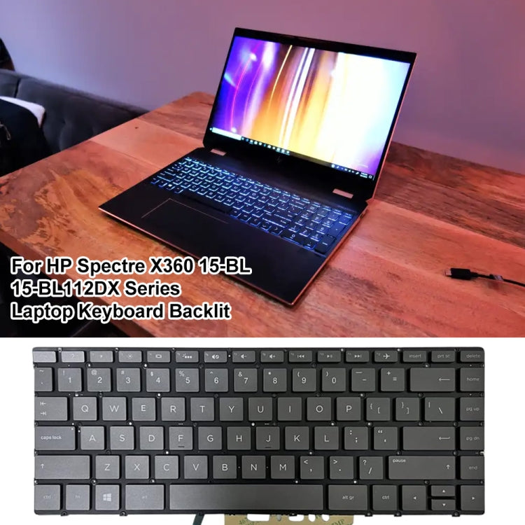 For HP Spectre X360 15-BL US Version Laptop Backlight Keyboard by buy2fix