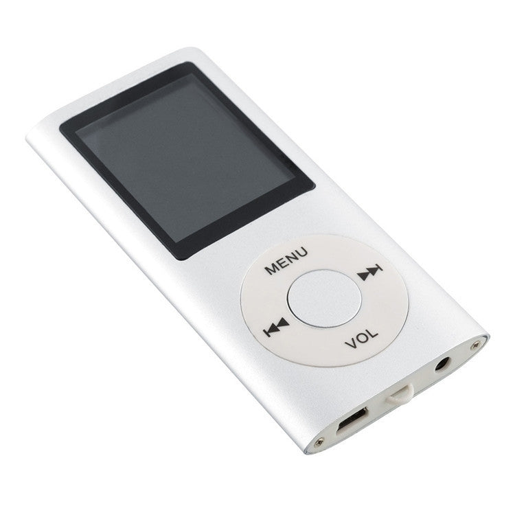 1.8 inch TFT Screen Metal MP4 Player With 16G TF Card+Earphone+Cable(Silver) - MP4 Player by buy2fix | Online Shopping UK | buy2fix