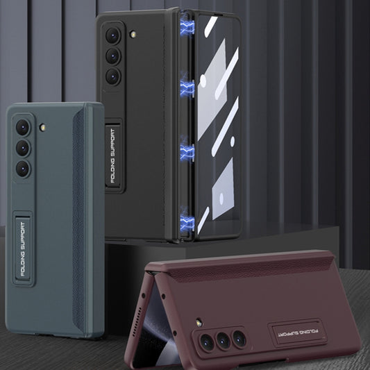 For Samsung Galaxy Z Fold5 GKK Integrated Magnetic Full Coverage Folding Phone Case(Dark Green) by GKK