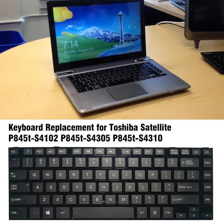For TOSHIBA L840 / L800 Laptop Keyboard with Frame by buy2fix