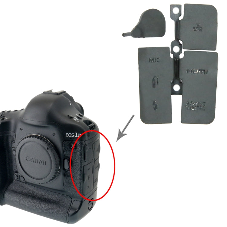 For Canon EOS 1D X 4 in 1 OEM USB Cover Cap - USB Cover Cap by buy2fix | Online Shopping UK | buy2fix