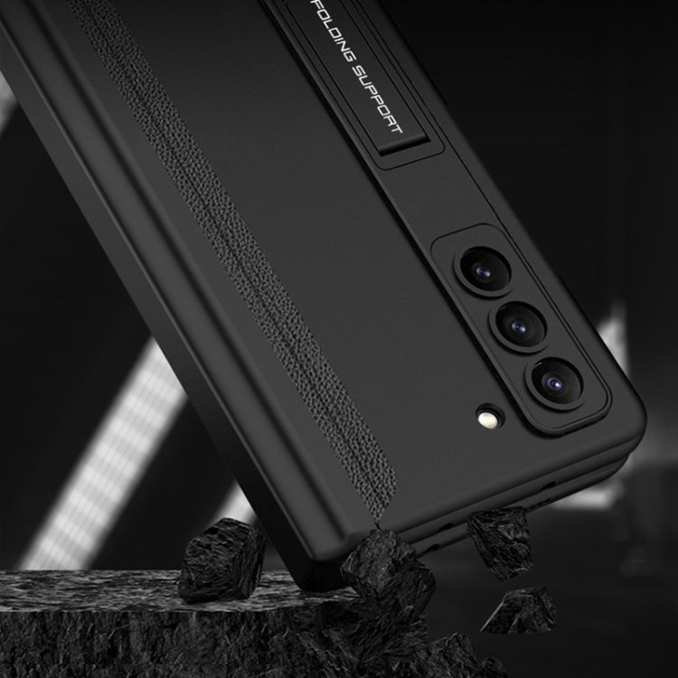 For Samsung Galaxy Z Fold5 GKK Integrated Magnetic Full Coverage Phone Flip Case with Pen Box(Grey) by GKK