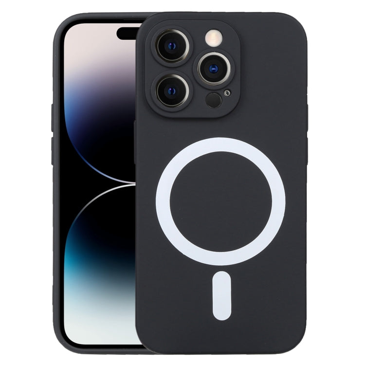 For iPhone 15 Pro Liquid Silicone Magsafe Phone Case(Black) - iPhone 15 Pro Cases by buy2fix | Online Shopping UK | buy2fix