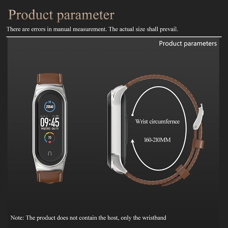 For Xiaomi Mi Band 8 Mijobs CS Case Microfiber PU Leather Watch Band(Red Rose Gold) by MIJOBS
