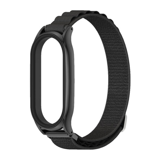 For Xiaomi Mi Band 8 Mijobs Plus Case Nylon Breathable Watch Band(Black) by MIJOBS