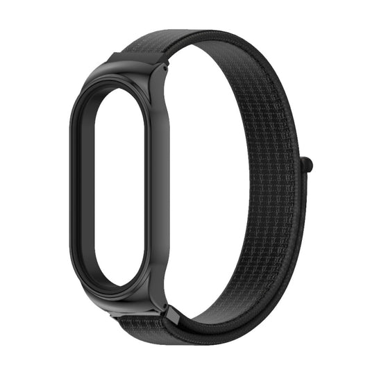 For Xiaomi Mi Band 8 Mijobs CS Case Breathable Nylon Loop Watch Band(Black) by MIJOBS