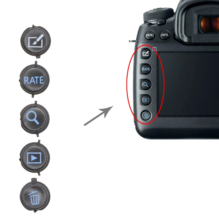 For Canon EOS 5D Mark III Menu Button Cap by buy2fix