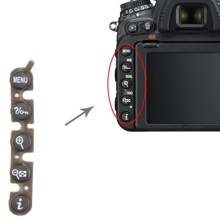 For Nikon D600 Menu Button Cap by buy2fix