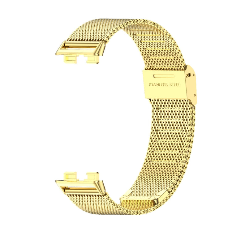 For Huawei Band 8 / 9 / 10 Mijobs Milan Buckle Stainless Steel Watch Band(Gold) - Watch Bands by MIJOBS | Online Shopping UK | buy2fix