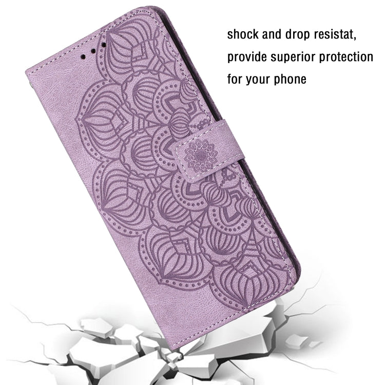 For Samsung Galaxy S23 FE 5G Mandala Embossed Flip Leather Phone Case(Purple) - Galaxy S23 FE 5G Cases by buy2fix | Online Shopping UK | buy2fix