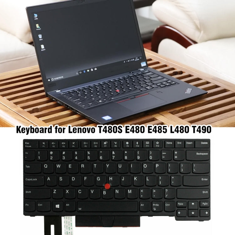 For Lenovo T480S E480 E485 L480 T490 US Version Laptop Keyboard - Lenovo Spare Parts by buy2fix | Online Shopping UK | buy2fix