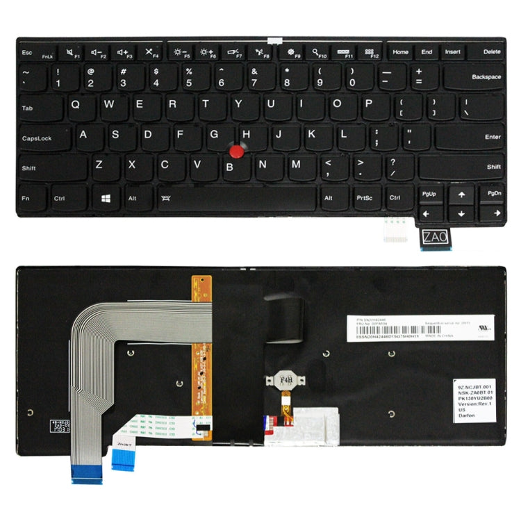 For Lenovo ThinkPad T460S US Version Laptop Keyboard - Lenovo Spare Parts by buy2fix | Online Shopping UK | buy2fix