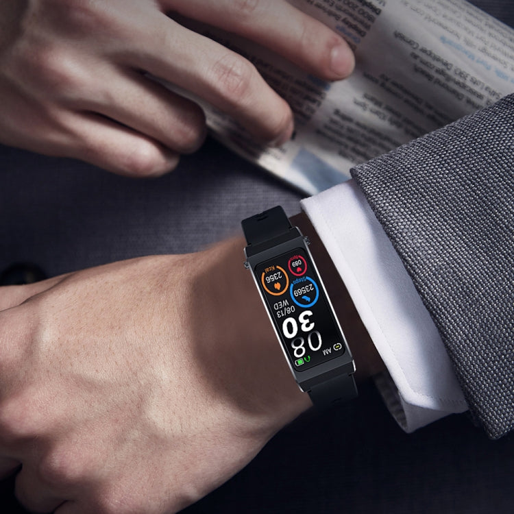 K13S 1.14 inch TFT Screen Slub Steel Strap Smart Calling Bracelet Supports Sleep Management/Blood Oxygen Monitoring(Tarnish) by buy2fix