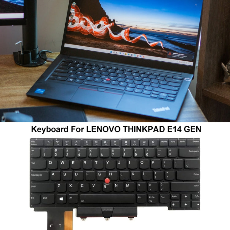 For Lenovo Thinkpad E14 GEN 1 2 US Version Backlight Laptop Keyboard by buy2fix