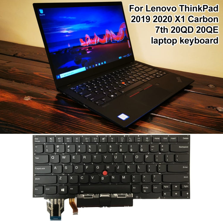 For Lenovo ThinkPad 2019 2020 X1 Carbon US Version Backlight Laptop Keyboard by buy2fix