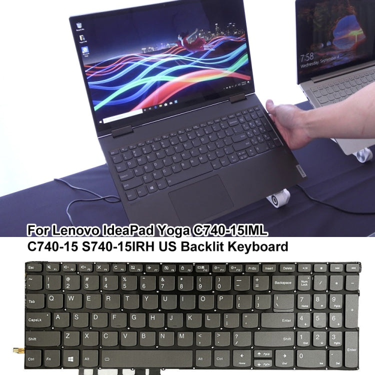 For Lenovo Yoga C740-15IML / C740-15 US Version Backlight Laptop Keyboard - Lenovo Spare Parts by buy2fix | Online Shopping UK | buy2fix