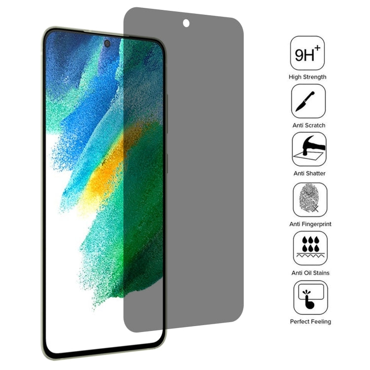 For Samsung Galaxy S21 FE 5G Flat Surface Privacy Tempered Glass Film - Galaxy Tempered Glass by buy2fix | Online Shopping UK | buy2fix