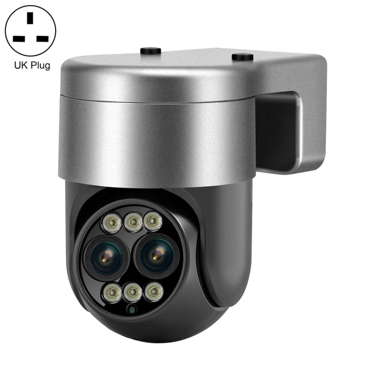 ESCAM G03 2x4MP Dual Lens Zoom 8X Dual Light Source WiFi Camera Support Two-way Voice & Motion Detection(UK Plug) - Wireless Camera by ESCAM | Online Shopping UK | buy2fix