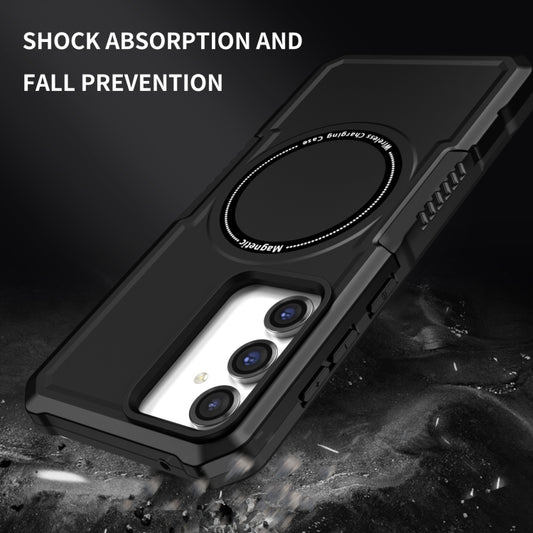 For Samsung Galaxy S23 FE MagSafe Shockproof Armor Phone Case(Black) by buy2fix
