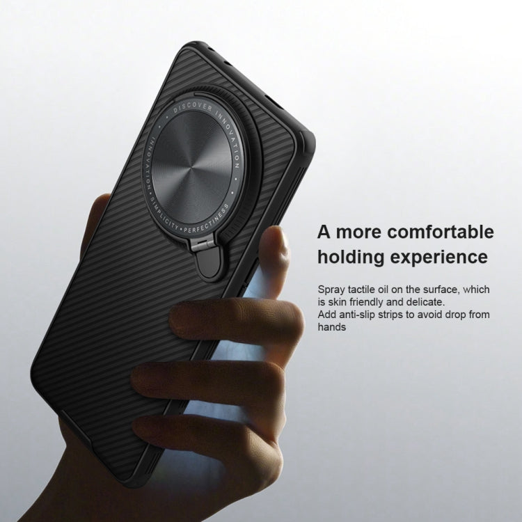 For OPPO Find X6 Pro NILLKIN Black Mirror Prop CD Texture Mirror Phone Case(Blue) - OPPO Cases by NILLKIN | Online Shopping UK | buy2fix
