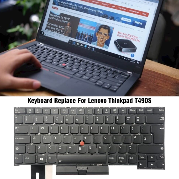 For Lenovo Thinkpad T490S 20NX 20NY UK Version Laptop Keyboard by buy2fix