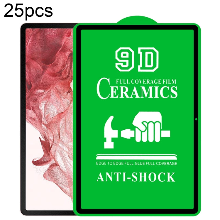 For Samsung Galaxy Tab S8+ 25pcs 9D Full Screen Full Glue Ceramic Film - For Samsung Tab by buy2fix | Online Shopping UK | buy2fix