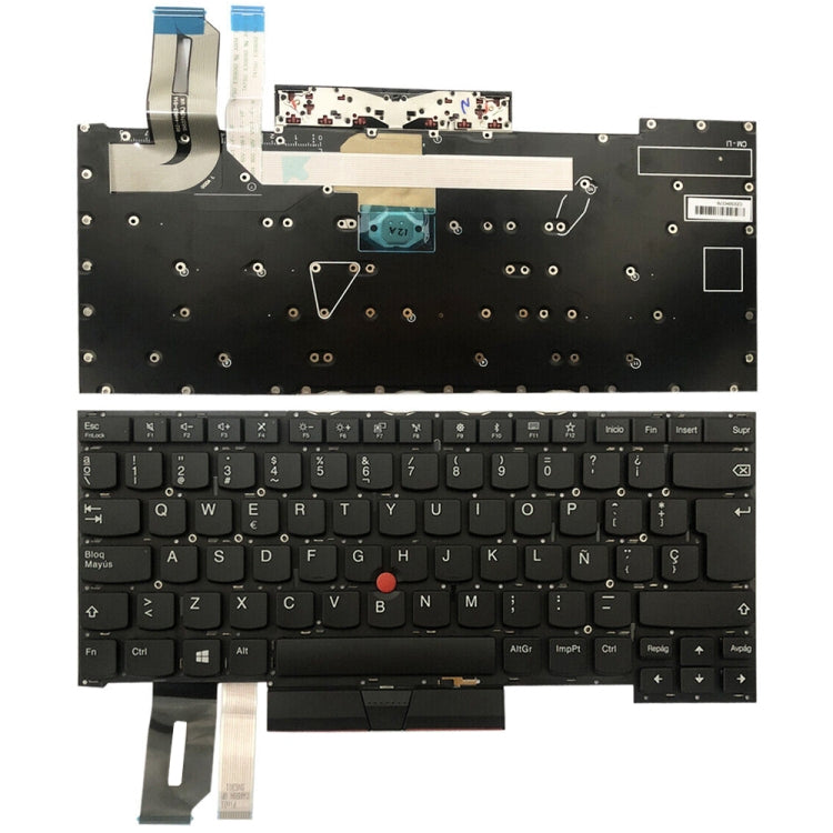 For Lenovo ThinkPad T490s / T495s Spanish Version Backlight Laptop Keyboard - Lenovo Spare Parts by buy2fix | Online Shopping UK | buy2fix