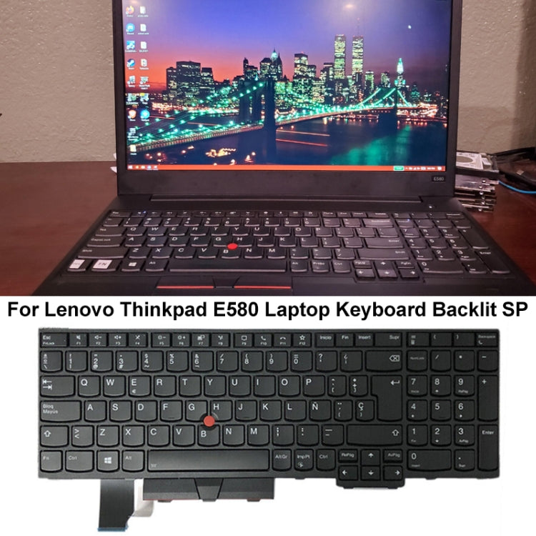 For Lenovo ThinkPad E580 / L580 / E585 Spanish Version Backlight Laptop Keyboard - Lenovo Spare Parts by buy2fix | Online Shopping UK | buy2fix