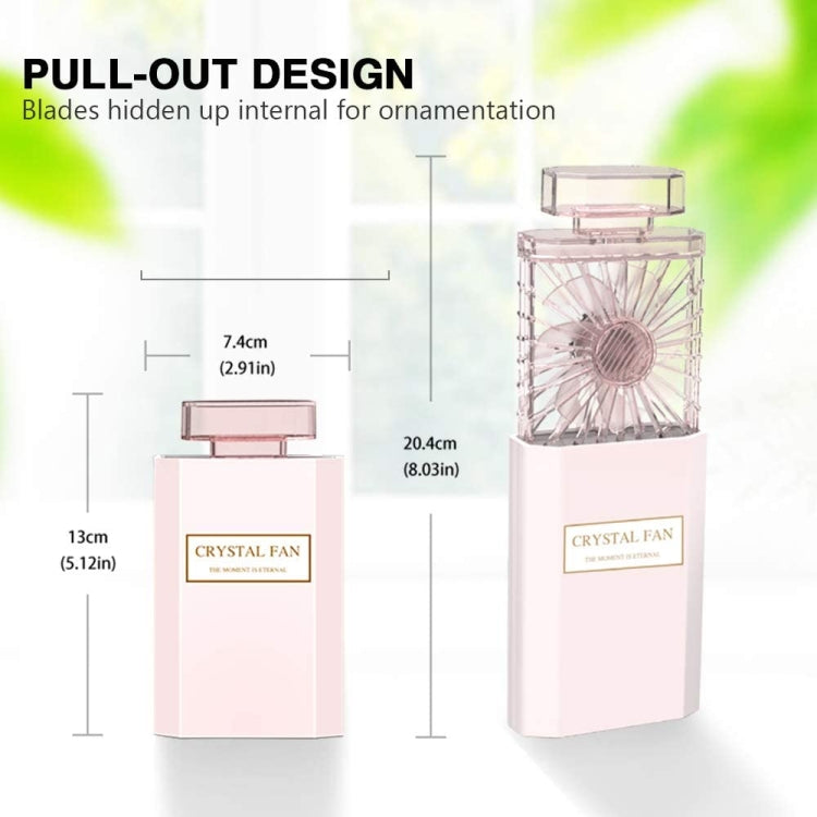 Perfume Shape Portable Fan Hidden Blade Fan(Pink) - Electric Fans by buy2fix | Online Shopping UK | buy2fix