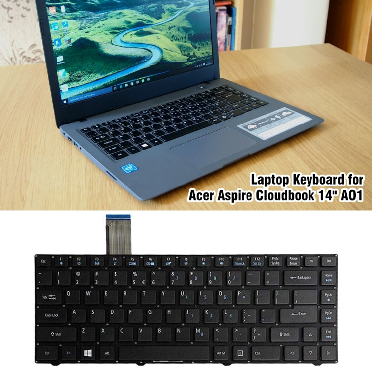 For Acer Aspire Cloudbook 14 A01 US Version Laptop Keyboard - Replacement Keyboards by buy2fix | Online Shopping UK | buy2fix