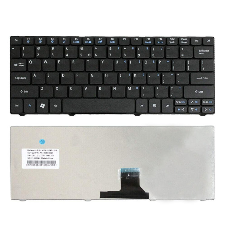 For Acer Aspire One 721 / AO721 Laptop Keyboard - Replacement Keyboards by buy2fix | Online Shopping UK | buy2fix