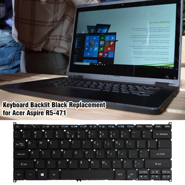For Acer R5-471 US Version Backlight Laptop Keyboard - Replacement Keyboards by buy2fix | Online Shopping UK | buy2fix