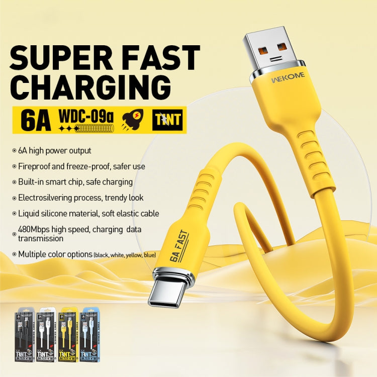 WK WDC-09a 6A USB to USB-C/Type-C Silicone Data Cable, Length: 1.2m(White) - USB-C & Type-C Cable by WK | Online Shopping UK | buy2fix