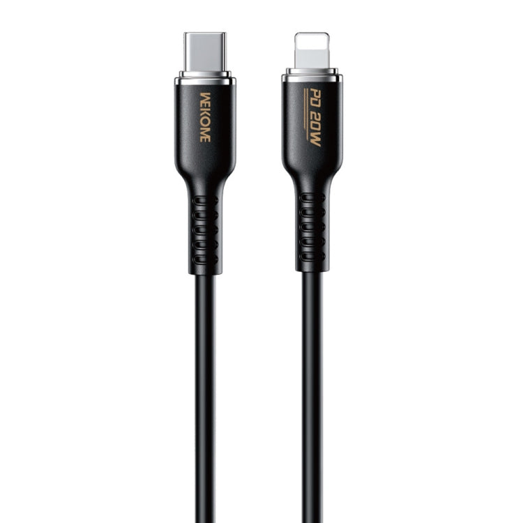 WK WDC-10 PD 20W USB-C/Type-C to 8 Pin Silicone Data Cable, Length: 1.2m(Black) - 2 in 1 Cable by WK | Online Shopping UK | buy2fix
