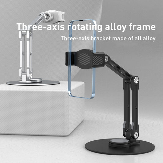 R-JUST HZ42 Clip Type Disc Rotating Phone Desktop Stand(Black) by R-JUST