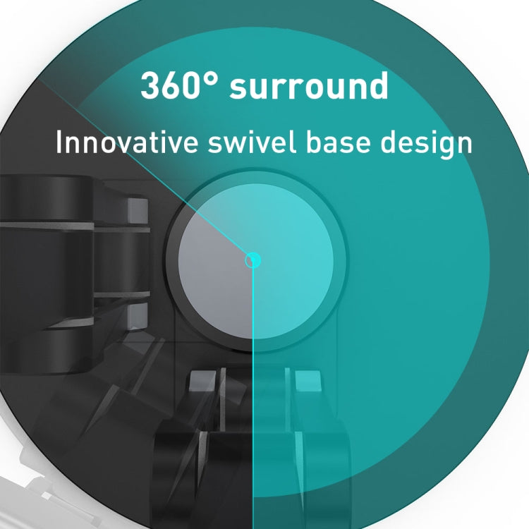 R-JUST HZ42 Clip Type Disc Rotating Phone Desktop Stand(Black) by R-JUST