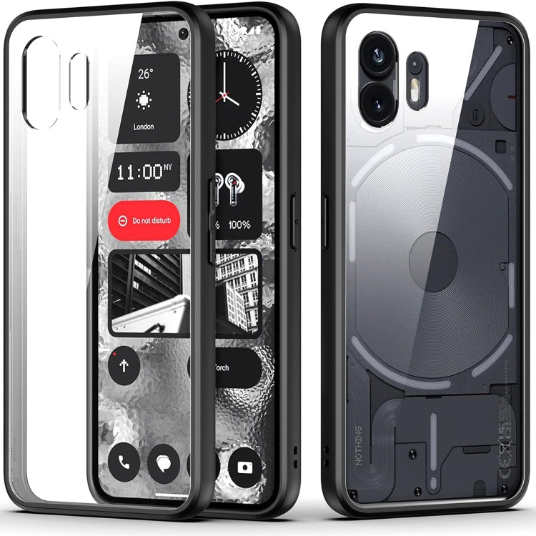 For Nothing Phone 2 Transparent Shockproof TPU Phone Case(Black) - Nothing Cases by buy2fix | Online Shopping UK | buy2fix