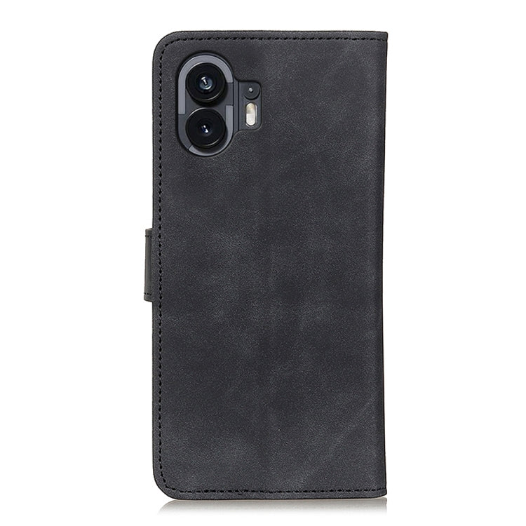 For Nothing Phone 2 KHAZNEH Retro Texture Leather Phone Case(Black) - Nothing Cases by buy2fix | Online Shopping UK | buy2fix