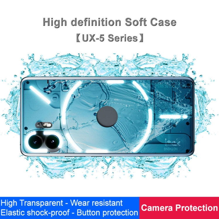 For Nothing Phone 2 imak UX-5 Series Transparent Shockproof TPU Protective Case(Transparent) - Nothing Cases by imak | Online Shopping UK | buy2fix