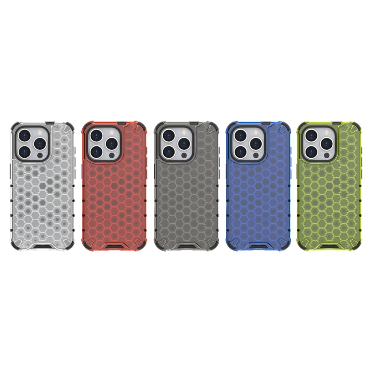 For iPhone 15 Pro Max Honeycomb Shockproof Phone Case(Black) by buy2fix