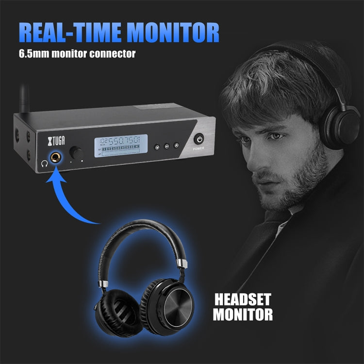 XTUGA IEM1100 Professional Wireless In Ear Monitor System 5 BodyPacks(US Plug) - Microphone by XTUGA | Online Shopping UK | buy2fix