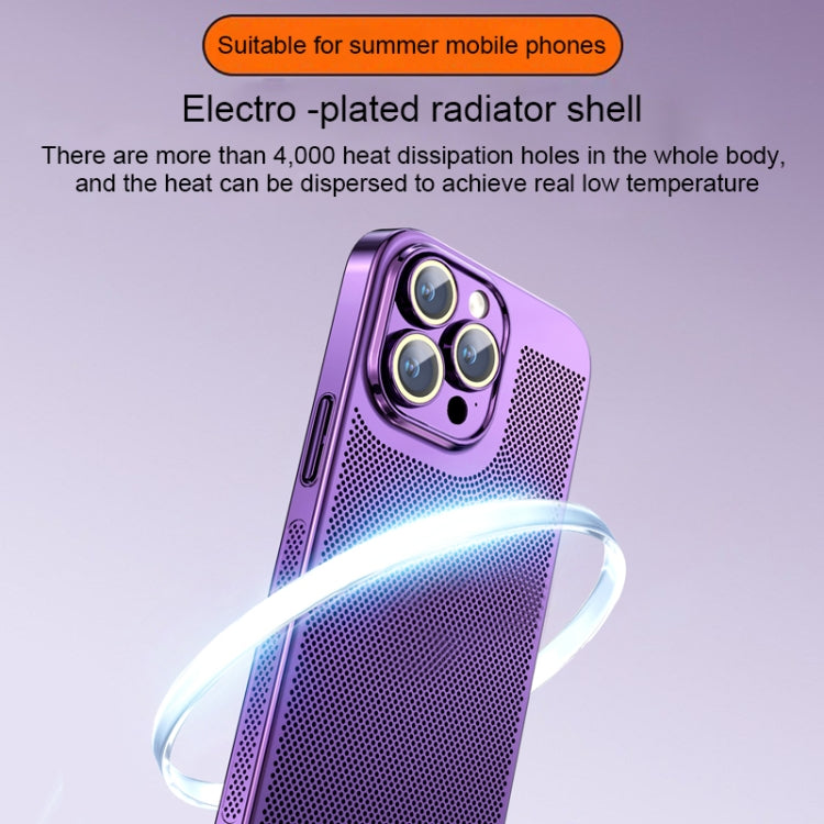 For iPhone 14 Pro Ice Sense Heat Dissipation Electroplating PC Phone Case(Silver) - iPhone 14 Pro Cases by buy2fix | Online Shopping UK | buy2fix