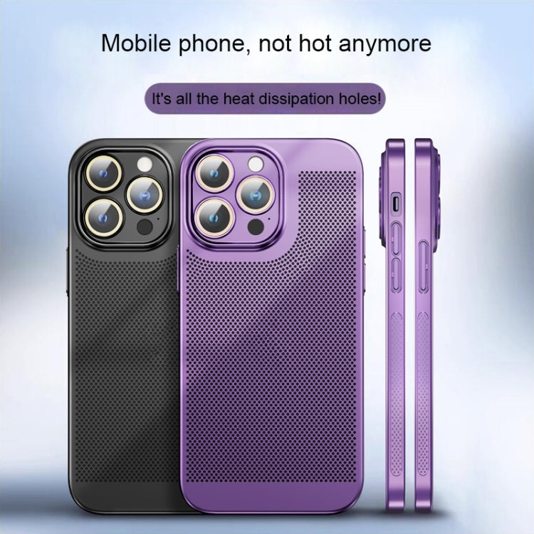 For iPhone 14 Pro Ice Sense Heat Dissipation Electroplating PC Phone Case(Silver) - iPhone 14 Pro Cases by buy2fix | Online Shopping UK | buy2fix