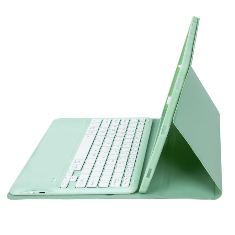 For Samsung Galaxy Tab S9+ / S9 FE+ A810B Pen Slot Detachable Bluetooth Keyboard Leather Tablet Case(Mint Green) - Samsung Keyboard by buy2fix | Online Shopping UK | buy2fix