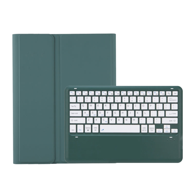 For Samsung Galaxy Tab S9+ / S9 FE+ A810B Pen Slot Detachable Bluetooth Keyboard Leather Tablet Case(Dark Green) - Samsung Keyboard by buy2fix | Online Shopping UK | buy2fix