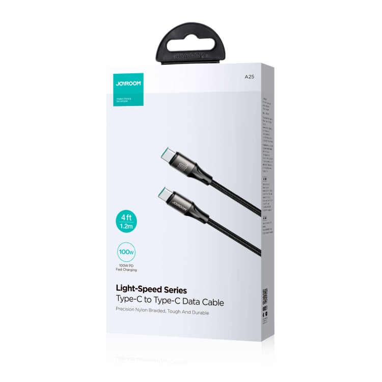 JOYROOM SA25-CC5 100W USB-C/Type-C to USB-C/Type-C Fast Charge Data Cable, Length:1.2m(Black) by JOYROOM