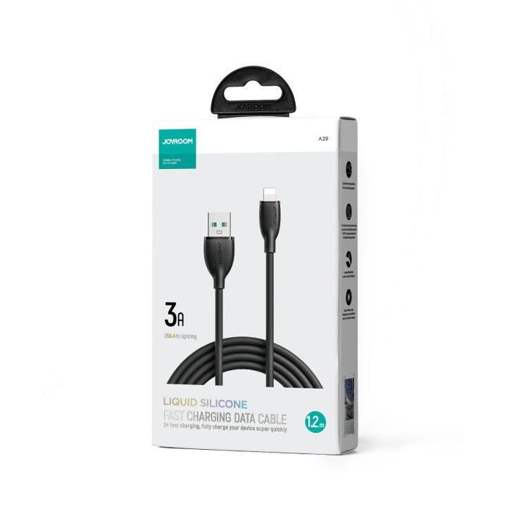 JOYROOM SA29-AL3 3A USB to 8 Pin Liquid Silicone Fast Charging Data Cable, Length: 1.2m(Black) by JOYROOM
