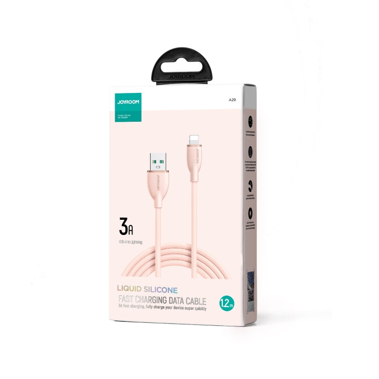 JOYROOM SA29-AL3 3A USB to 8 Pin Liquid Silicone Fast Charging Data Cable, Length: 1.2m(Pink) by JOYROOM